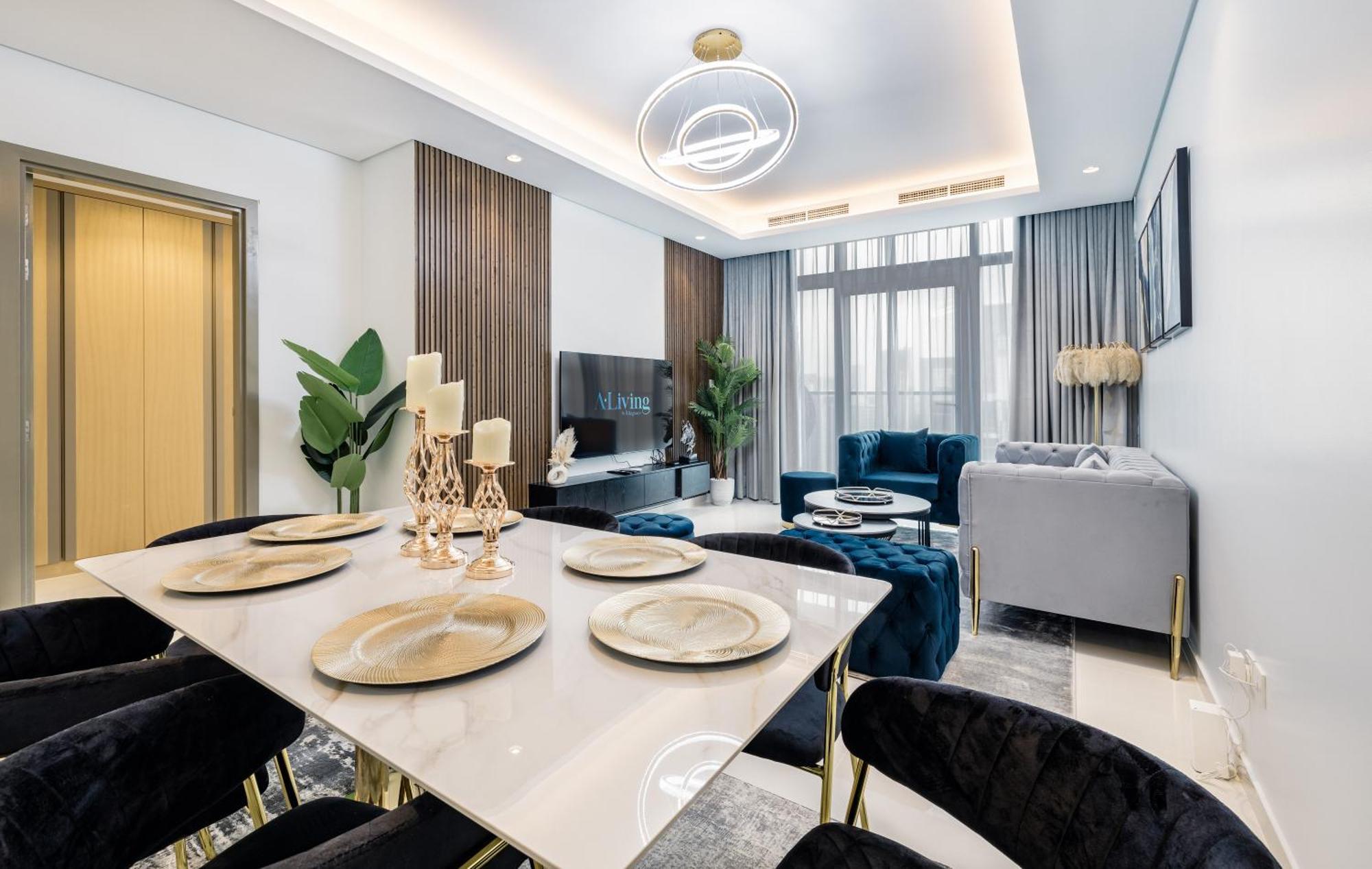 Aliving Luxe 2Br With Burj Khalifa View Infinity Pool Midtown-4704 Lägenhet Dubai Exteriör bild